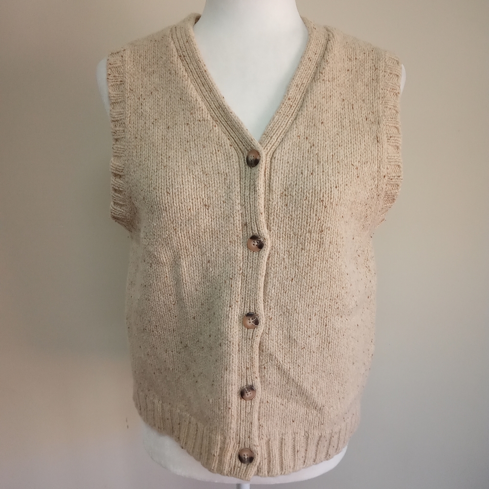 Lambswool Pursuits Ltd. Tan Sweater Vest Grandpa